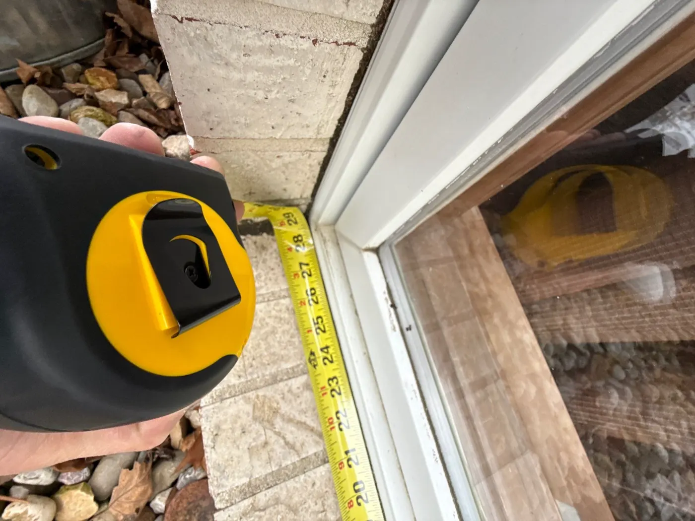 Frame and seal detail on a Ellettsville window job